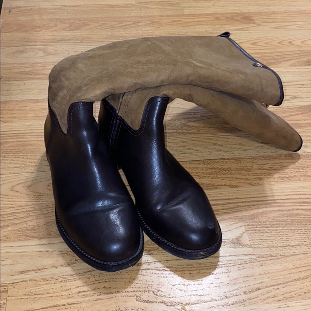 Tory Burch Shearling-Lined Knee-High Riding Boots